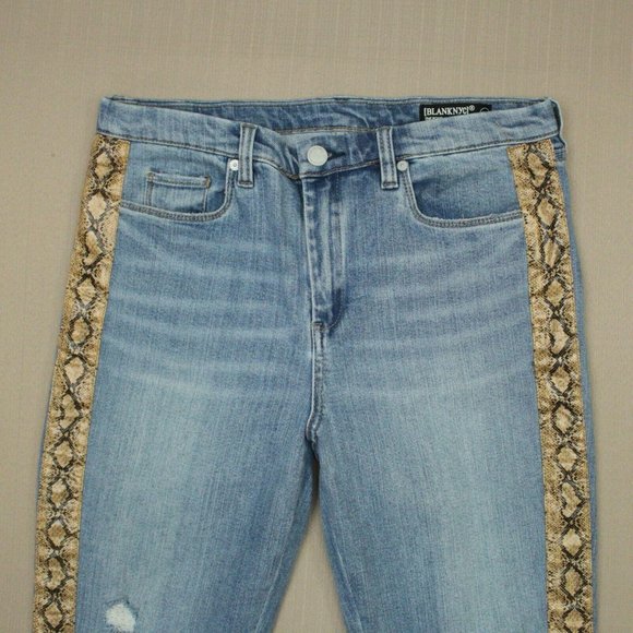BlankNYC The Bond Skinny Jeans Faux Snakeskin - Picture 3 of 11